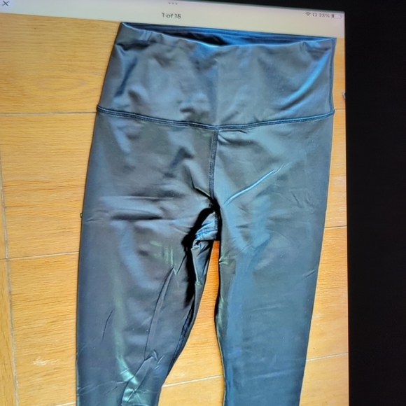 New. 90 Degree Black Casual High Rise Brushed Inside Ankle LengthLeatherette M. - Picture 6 of 7